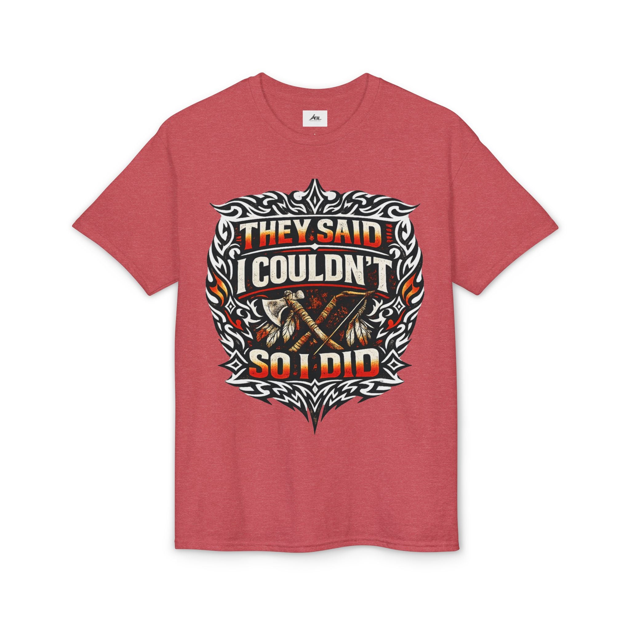They Said I Couldn't So I Did T-Shirt — Motivational Motorcycle Flames Graphic Tee