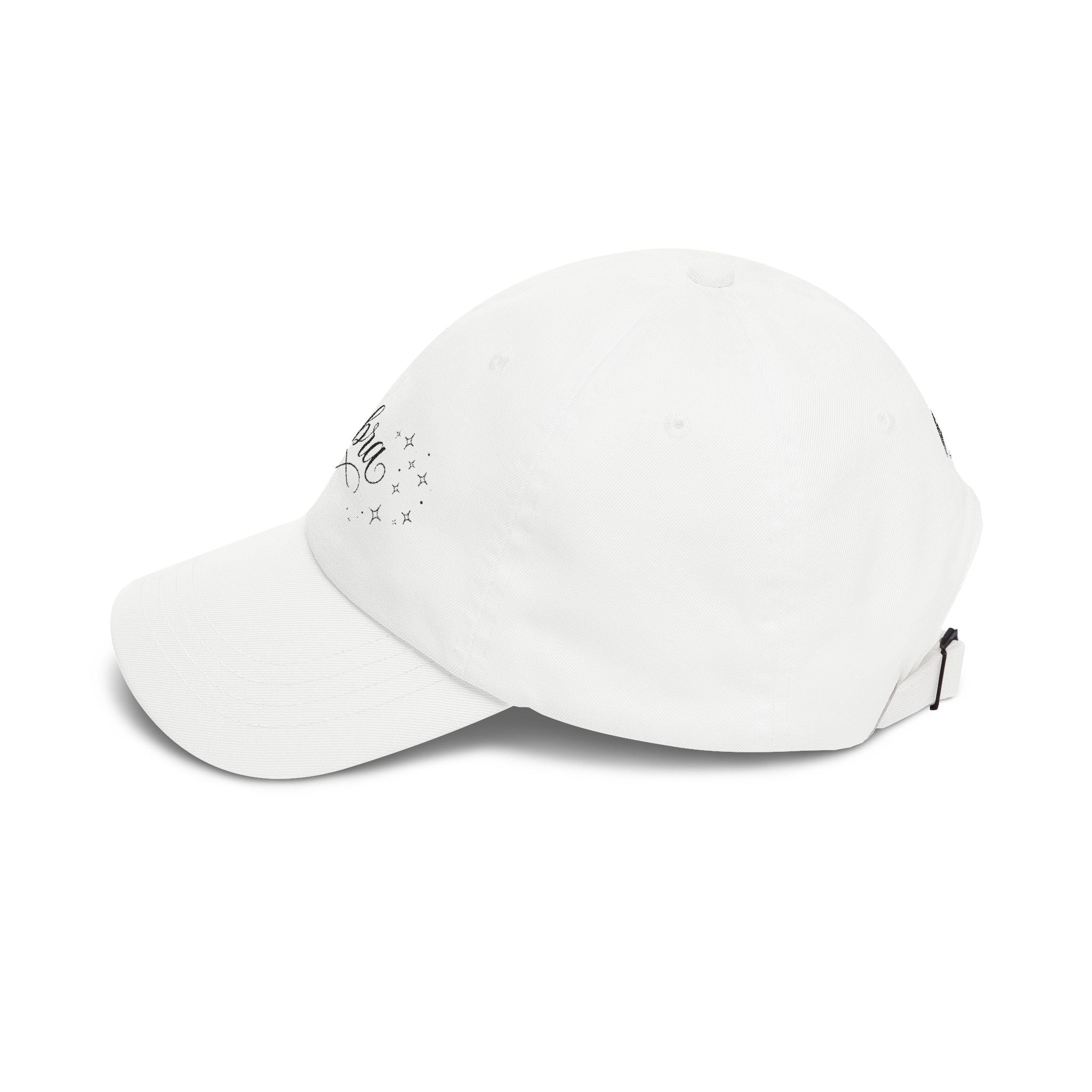 Libra Script Dad Cap — Zodiac Baseball Hat with Sparkle Stars
