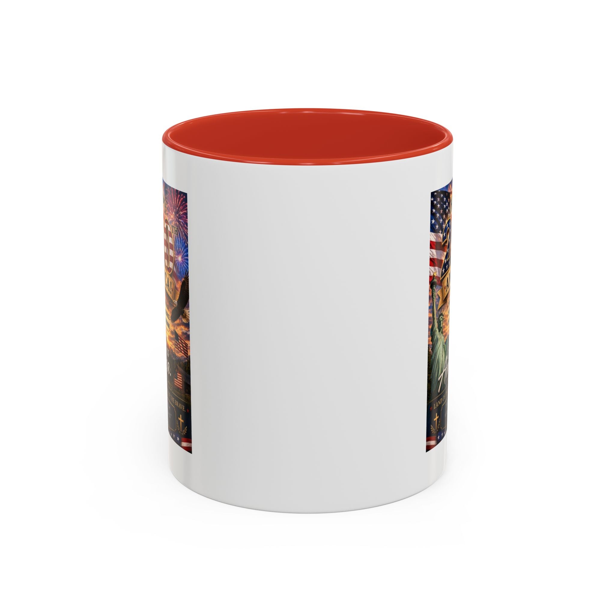 Patriotic Coffee Mug - "Happy 250 America!" Anniversary Design