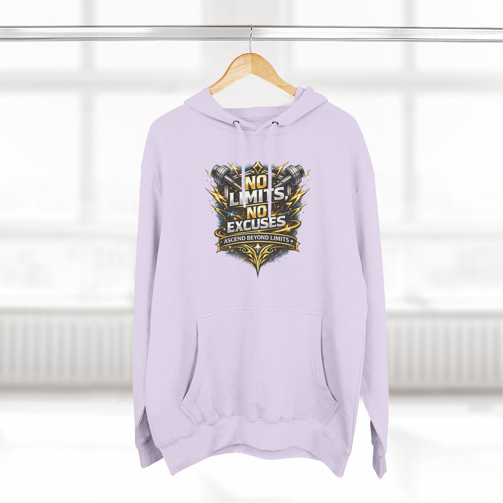 No Limits No Excuses Hoodie — Motivational Athletic Pullover