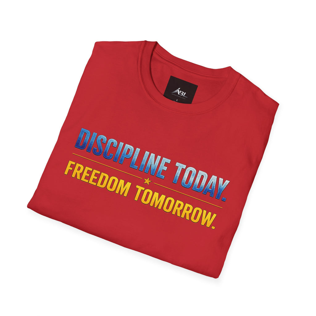 Discipline Today, Freedom Tomorrow T-Shirt — Legacy Mindset Lion Graphic
