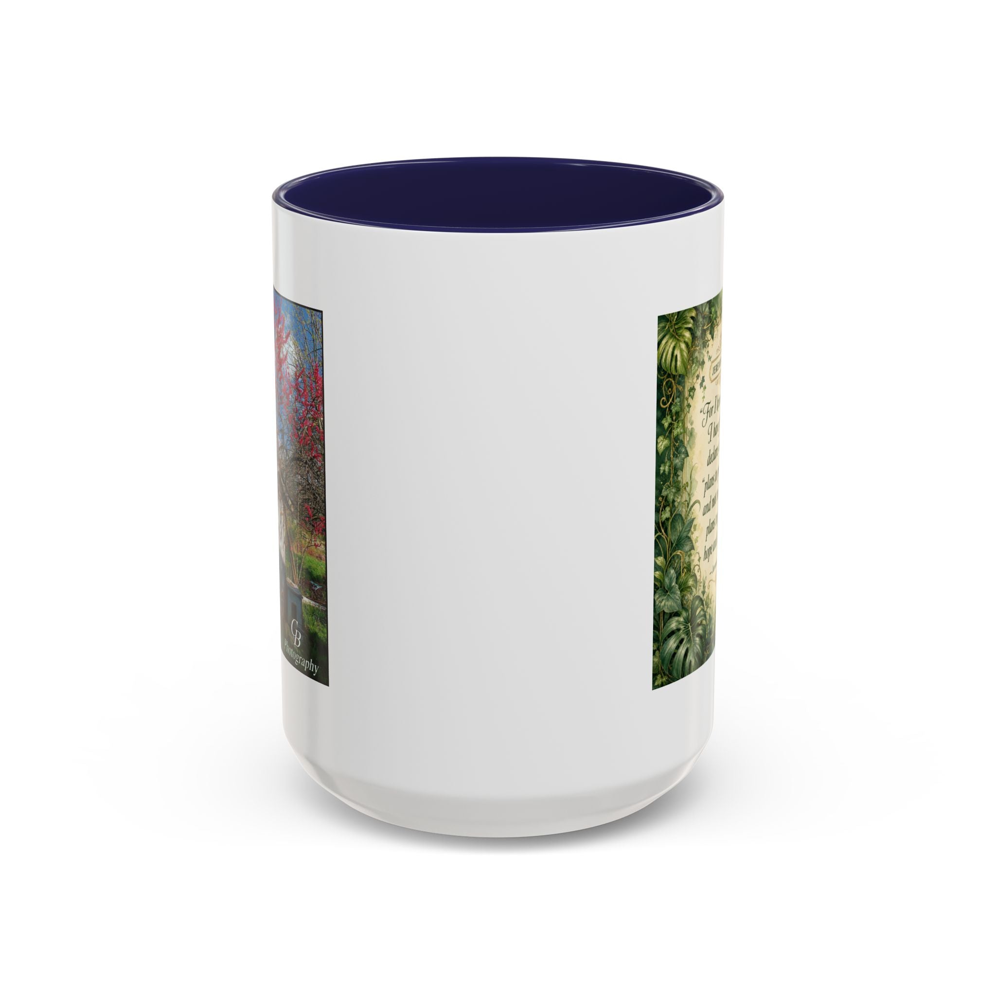 Jeremiah 29:11 Inspirational Coffee Mug – Bible Verse Floral Accent (11/15oz)