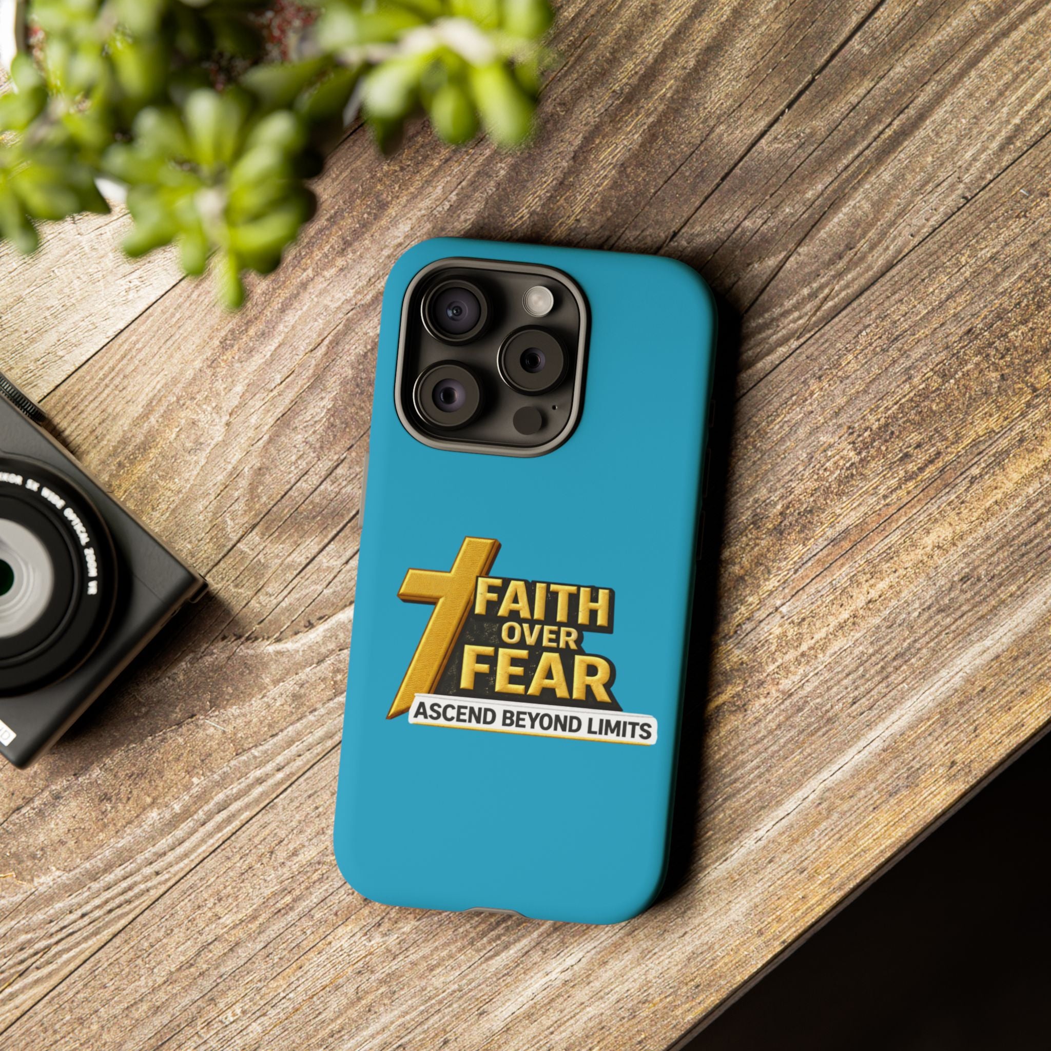 Faith Over Fear Tough Phone Case — "Ascend Beyond Limits" Inspirational Christian Protection