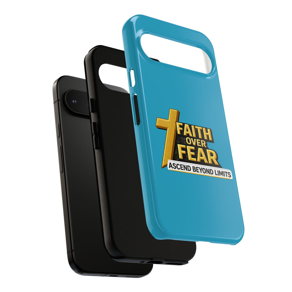 Faith Over Fear Tough Phone Case — "Ascend Beyond Limits" Inspirational Christian Protection