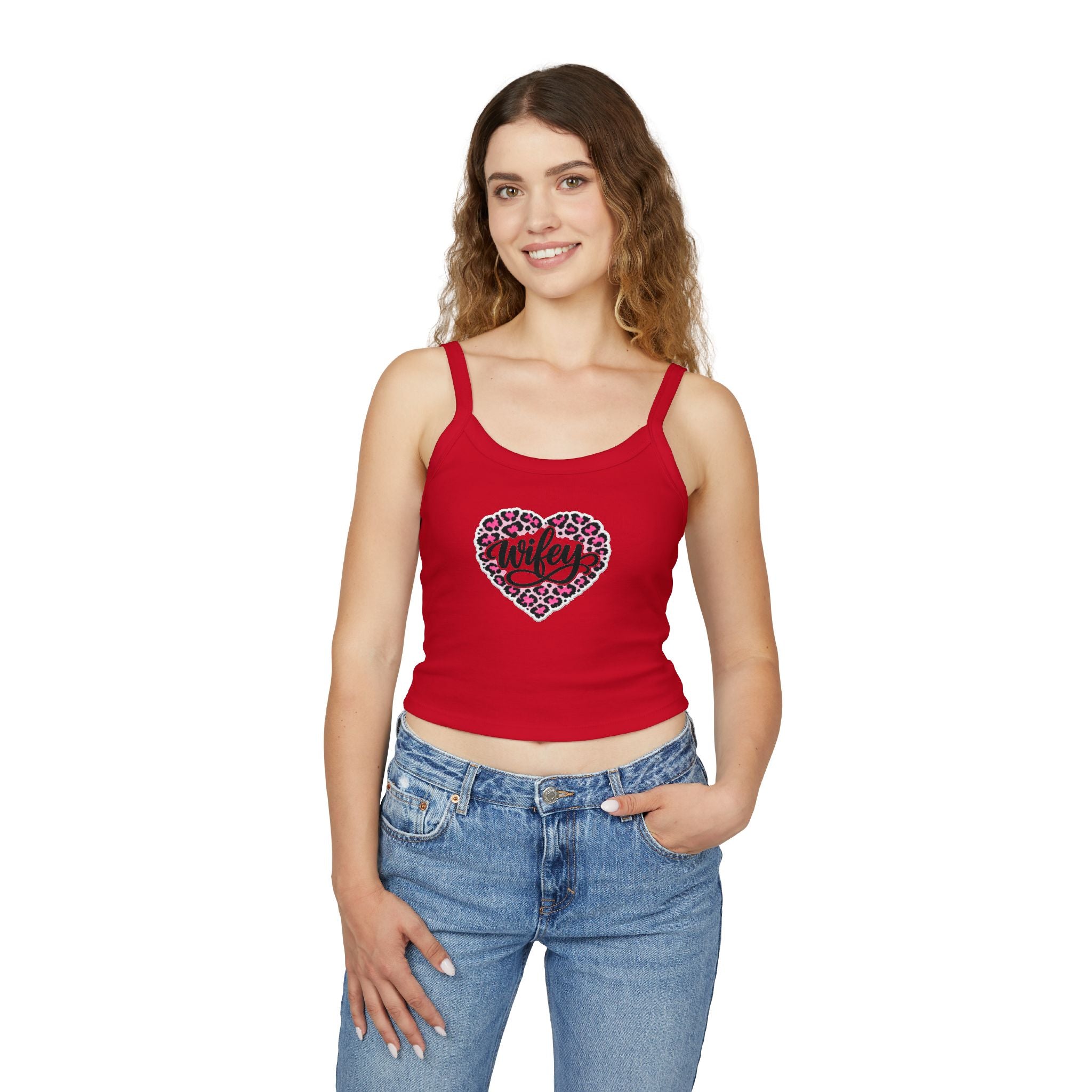 Women's 'Wifey' Leopard Heart Tank Top