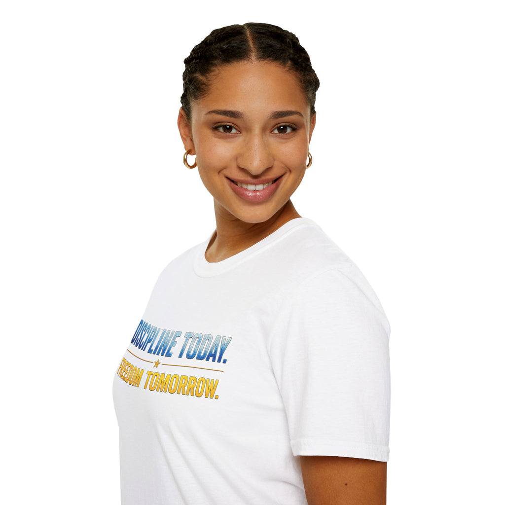 Discipline Today, Freedom Tomorrow T-Shirt — Legacy Mindset Lion Graphic
